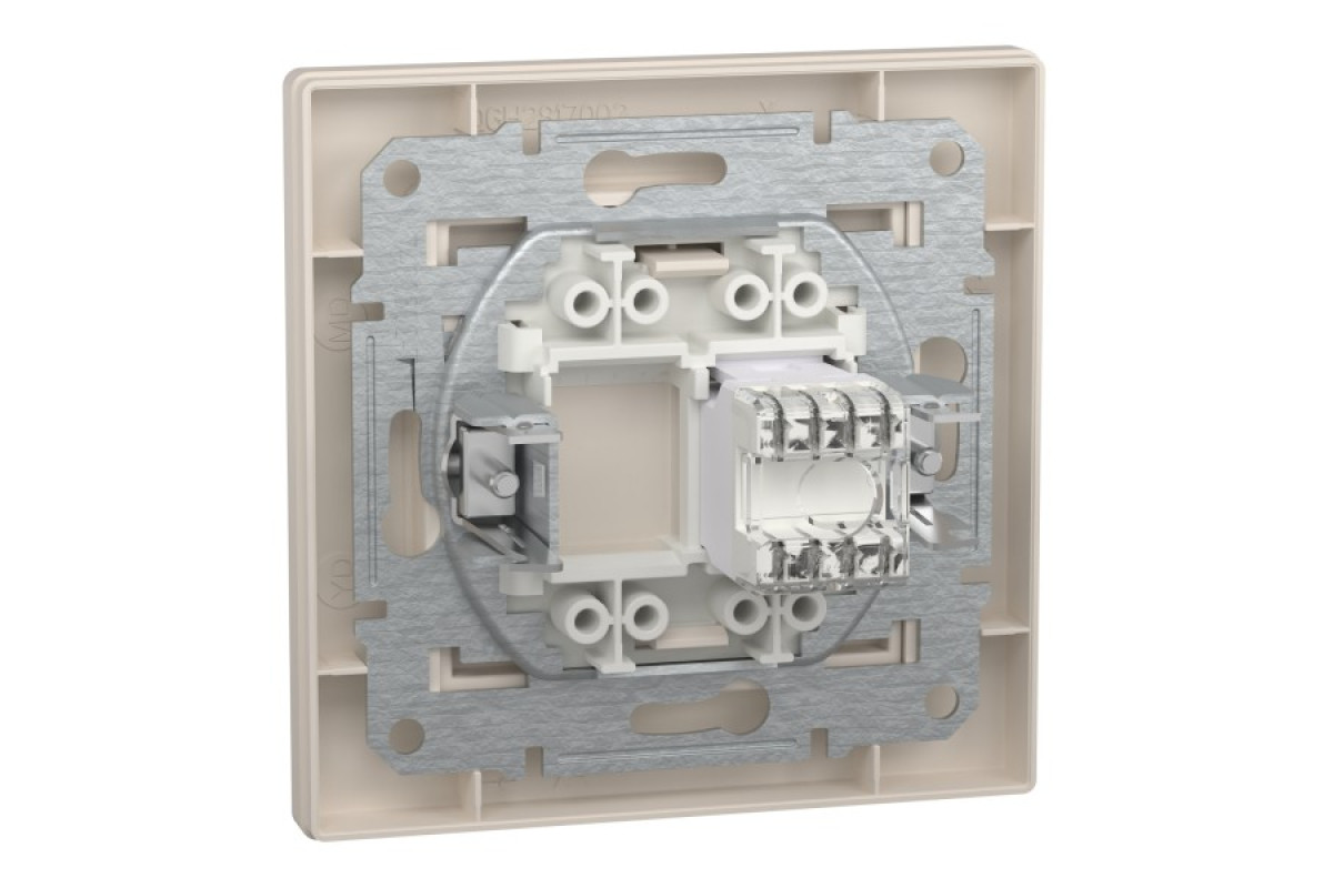 Розетка комп'ютерна RJ45 UTP категорія 6 Крем Asfora (EPH4700123)