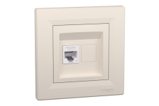Розетка комп'ютерна RJ45 UTP категорія 6 Крем Asfora (EPH4700123)