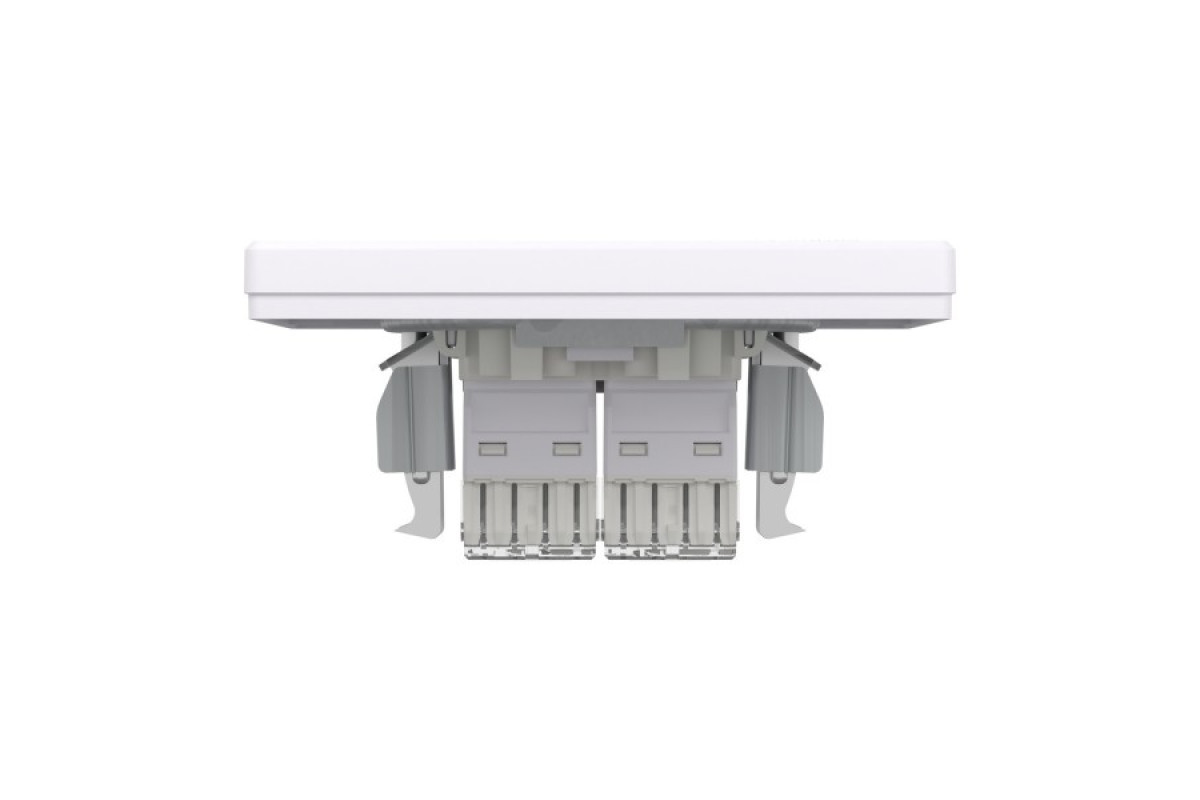 Розетка комп'ютерна RJ45 UTP категорія 6 подвійна Біла Asfora (EPH4800121)