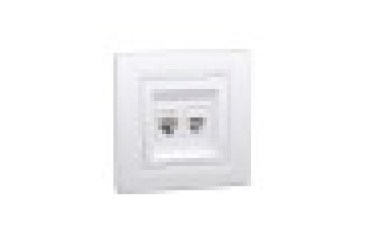 Розетка комп'ютерна RJ45 категорія 5Е І ТЕЛЕФОННА Розетка RJ12 Біла Asfora (EPH4900121)