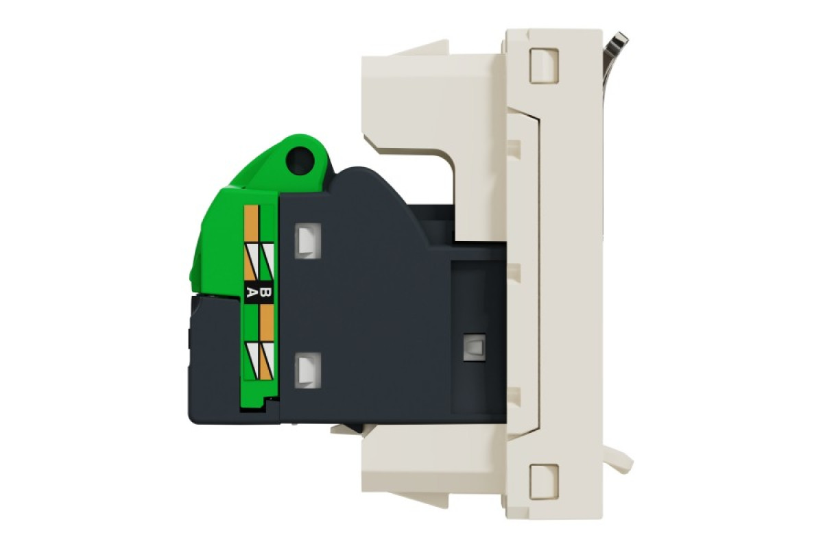 Розетка комп'ютерна RJ45, категорія 5 STP, 1 модуль, бежева Unica New Studio (NU341244)