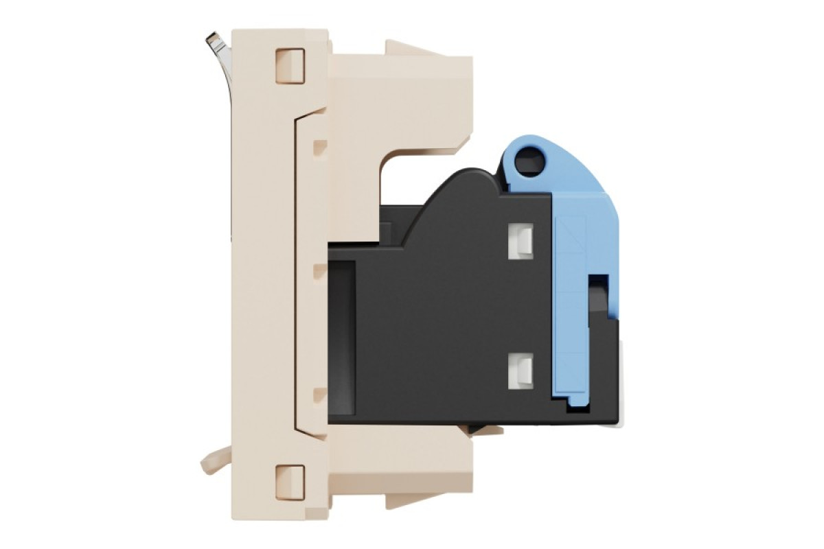 Розетка комп'ютерна RJ45, категорія 5 UTP, 1 модуль, бежева Unica New Studio (NU341044)