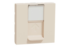 Розетка комп'ютерна RJ45, категорія 5 UTP, 2 модулі, бежева Unica New Studio (NU341144)