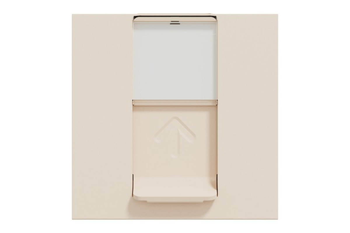 Розетка комп'ютерна RJ45, категорія 5 UTP, 2 модулі, бежева Unica New Studio (NU341144)