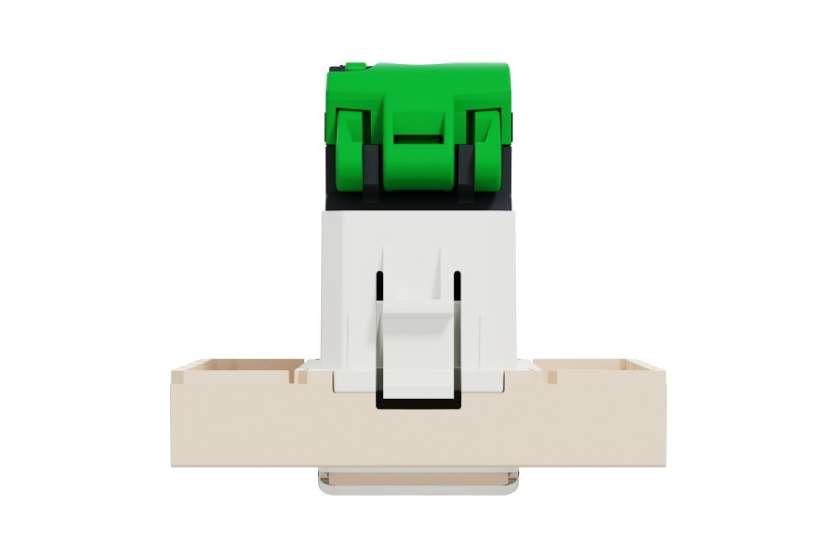 Розетка комп'ютерна RJ45, категорія 5 UTP, 2 модулі, бежева Unica New Studio (NU341144)