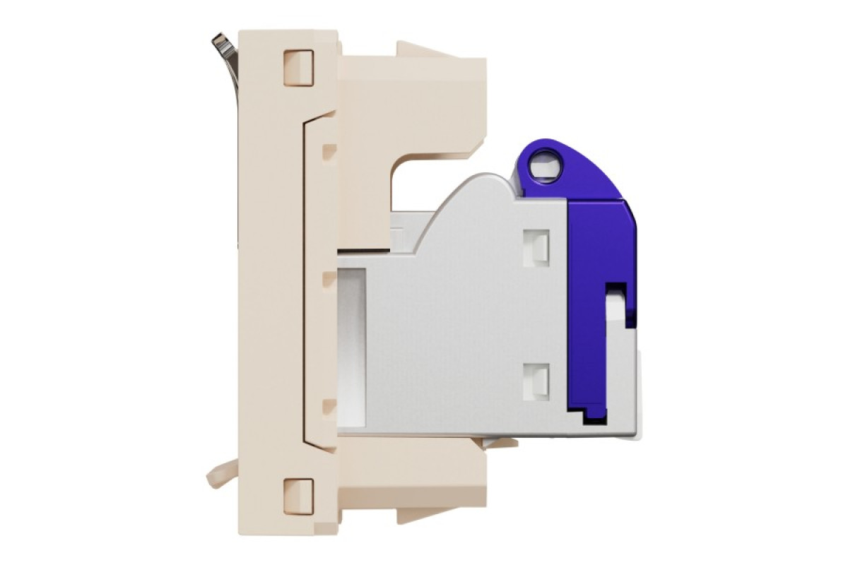 Розетка комп'ютерна RJ45, категорія 6 FTP, 1 модуль, бежева Unica New Studio (NU344844)