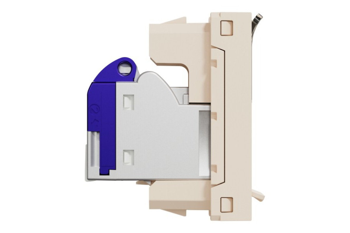 Розетка комп'ютерна RJ45, категорія 6 FTP, 1 модуль, бежева Unica New Studio (NU344844)