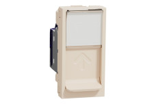 Розетка комп'ютерна RJ45, категорія 6 FTP, 1 модуль, бежева Unica New Studio (NU344844)