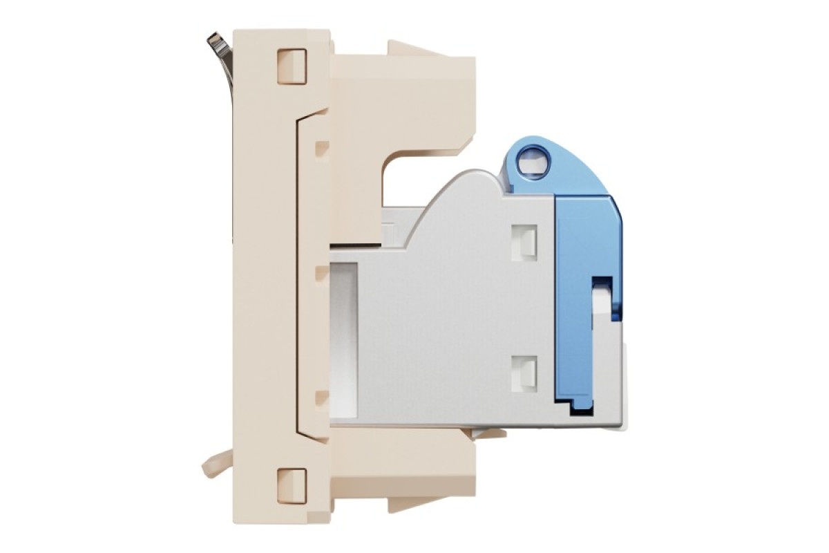 Розетка комп'ютерна RJ45, категорія 6 STP, 1 модуль, бежева Unica New Studio (NU341644)