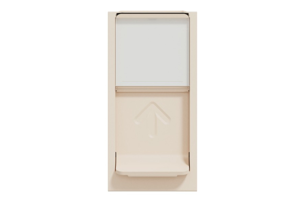 Розетка комп'ютерна RJ45, категорія 6 UTP, 1 модуль, бежева Unica New Studio (NU341444)