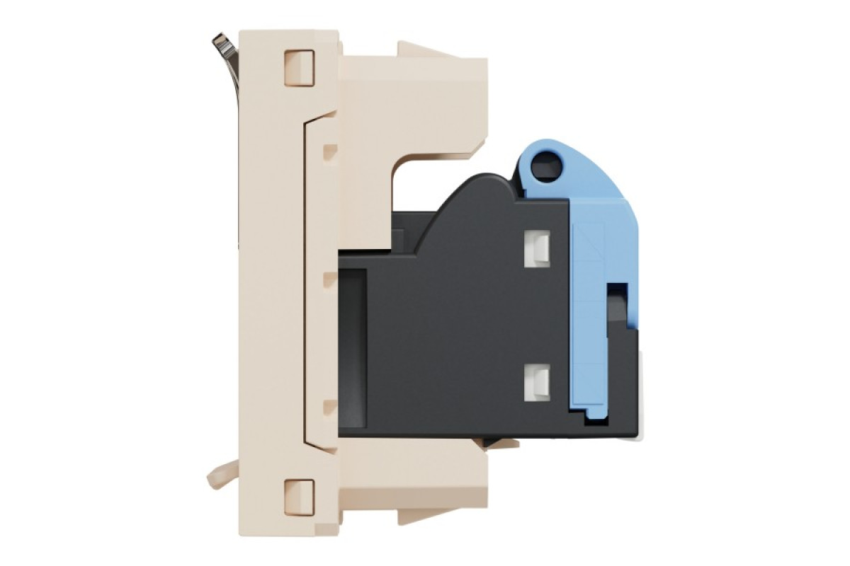 Розетка комп'ютерна RJ45, категорія 6 UTP, 1 модуль, бежева Unica New Studio (NU341444)