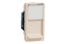 Розетка комп'ютерна RJ45, категорія 6 UTP, 1 модуль, бежева Unica New Studio (NU341444)