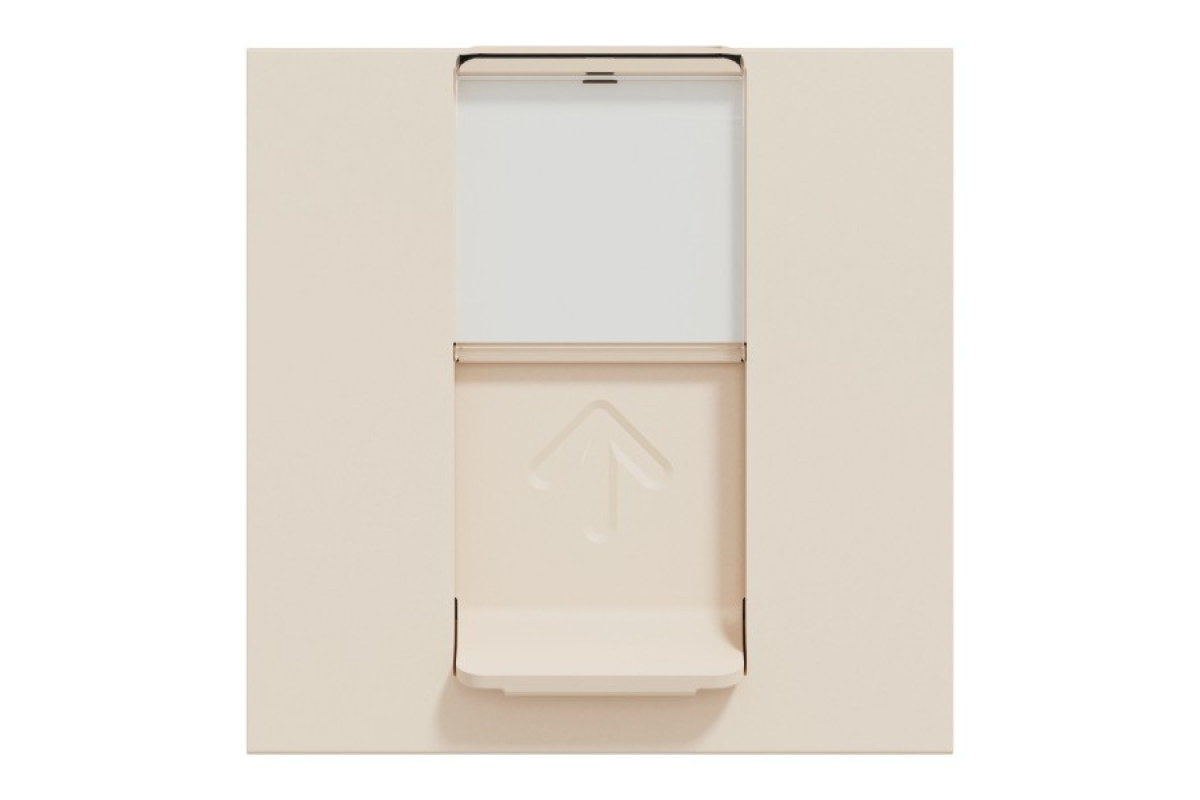 Розетка комп'ютерна RJ45, категорія 6 UTP, 2 модулі, бежева Unica New Studio (NU341544)