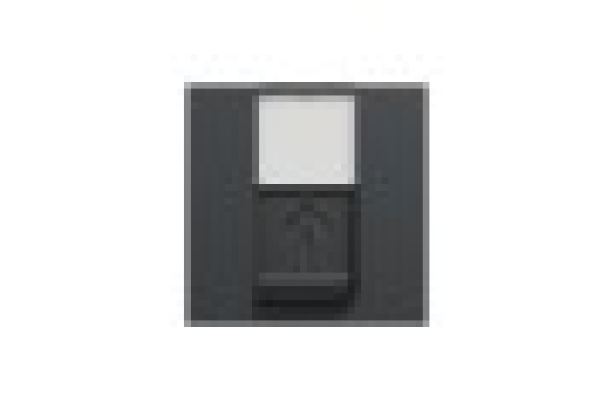 Розетка комп'ютерна RJ45, одинарна категорія 5 UTP, 2 модулі антрацит (NU341154)