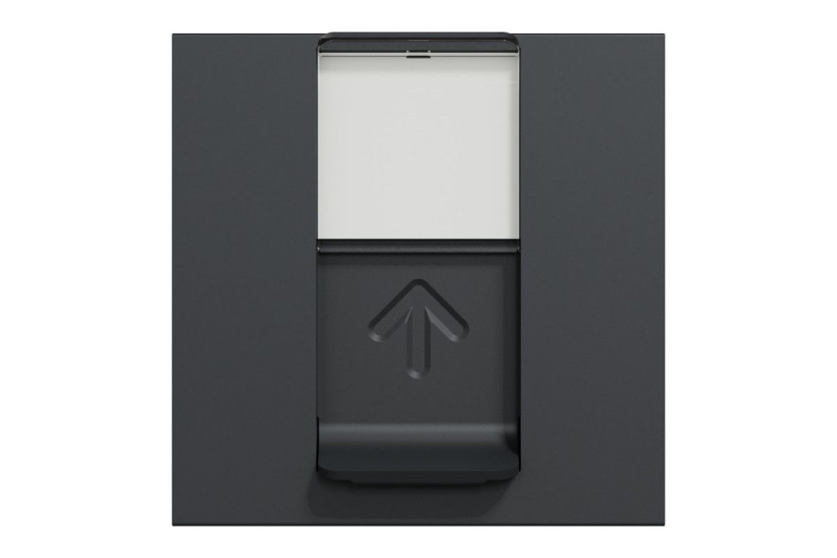 Розетка комп'ютерна RJ45, одинарна категорія 5 UTP, 2 модулі антрацит (NU341154)