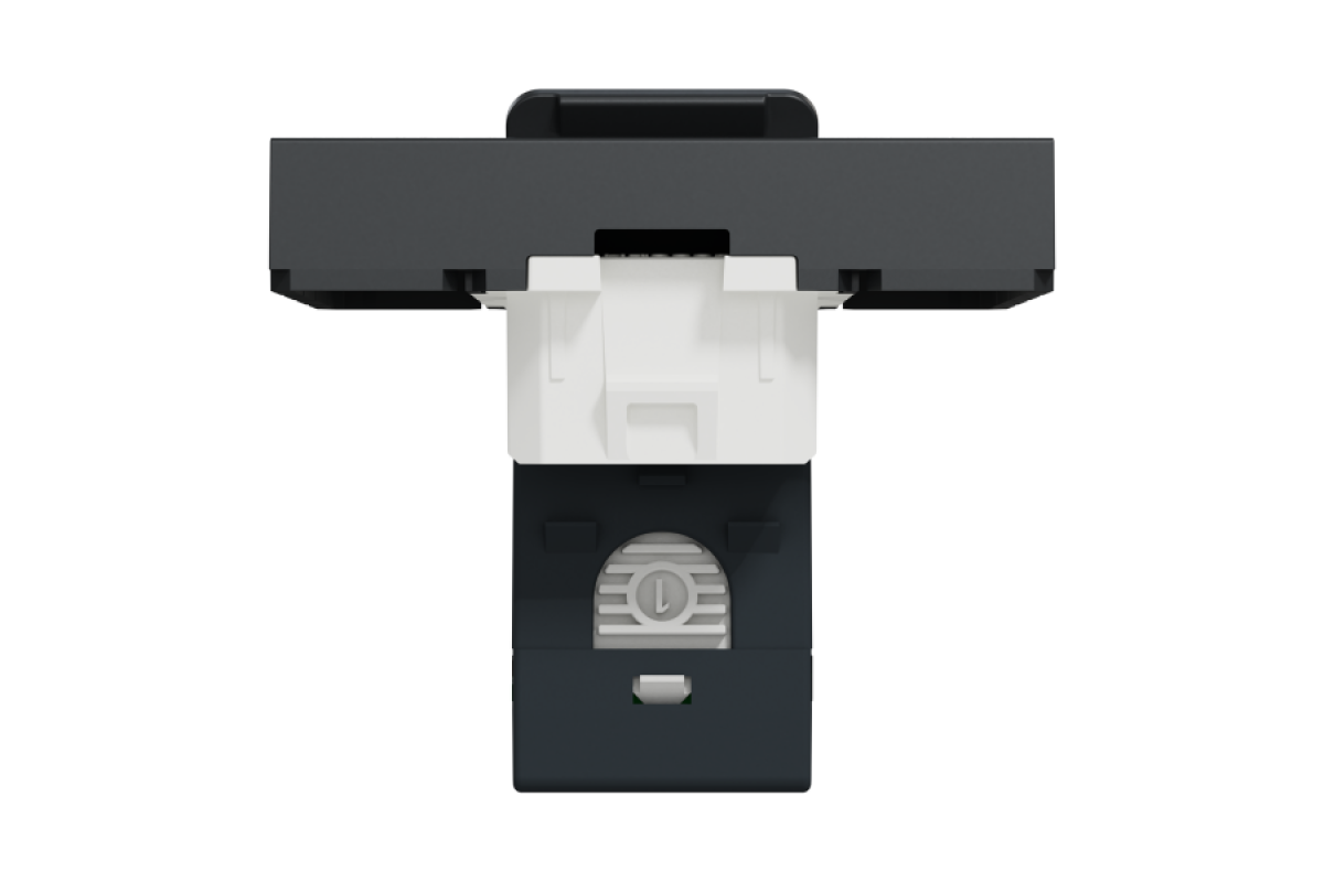 Розетка комп'ютерна RJ45, одинарна категорія 5 UTP, 2 модулі антрацит (NU341154)