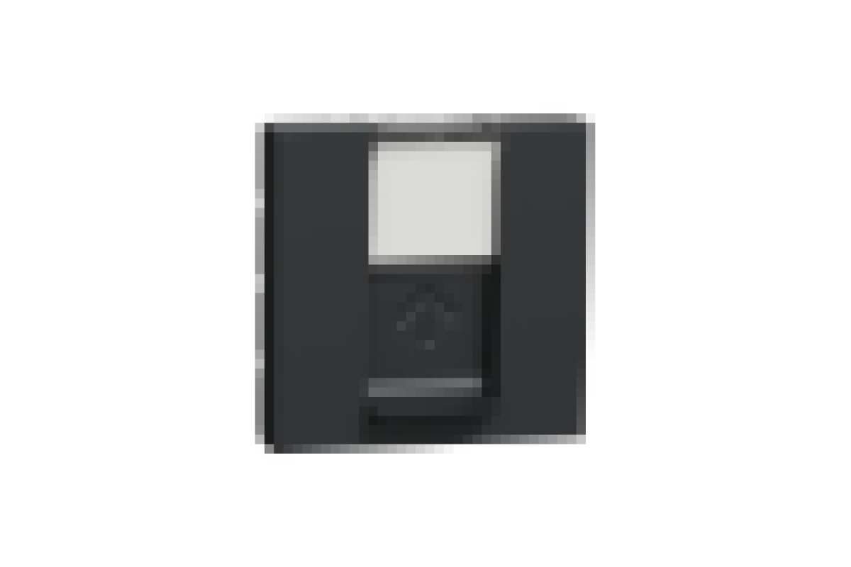 Розетка комп'ютерна RJ45, одинарна категорія 5 UTP, 2 модулі антрацит (NU341154)