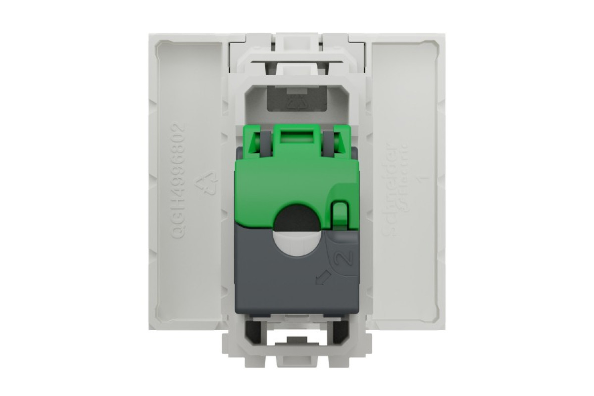 Розетка комп'ютерна RJ45, одинарна категорія 5 UTP, 2 модулі білий (NU341118)