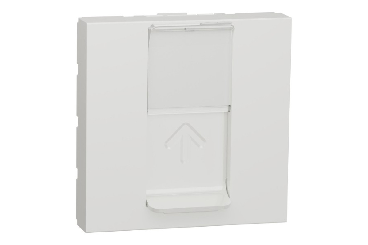 Розетка комп'ютерна RJ45, одинарна категорія 5 UTP, 2 модулі білий (NU341118)