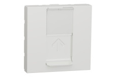 Розетка комп'ютерна RJ45, одинарна категорія 5 UTP, 2 модулі білий (NU341118)