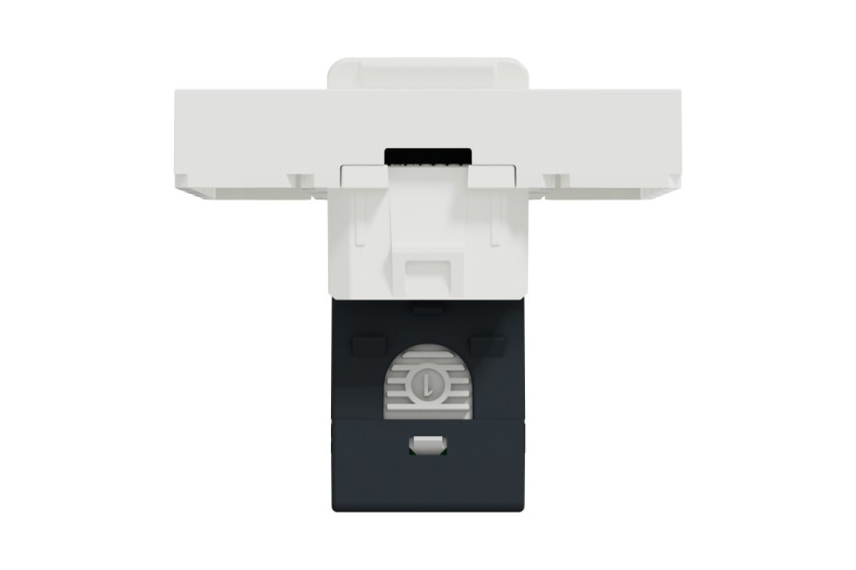 Розетка комп'ютерна RJ45, одинарна категорія 5, STP, 2 модулі білий (NU341318)