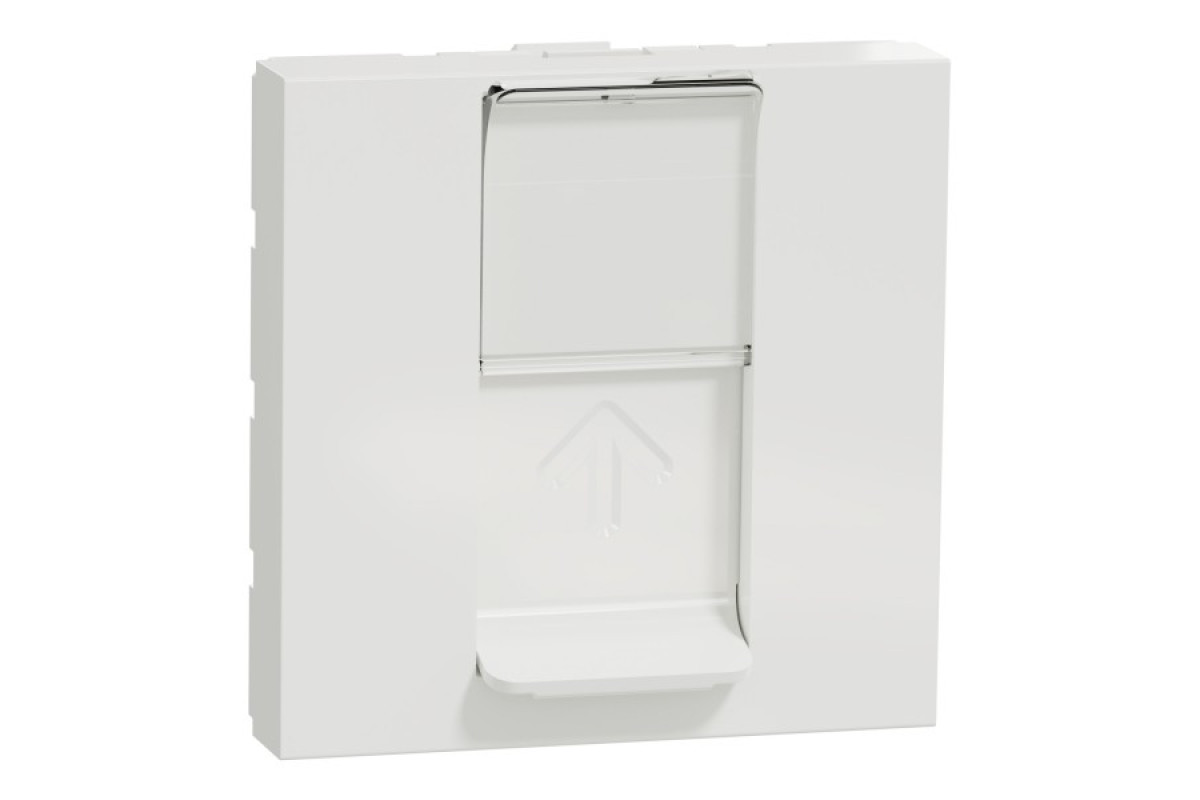 Розетка комп'ютерна RJ45, одинарна категорія 5, STP, 2 модулі білий (NU341318)