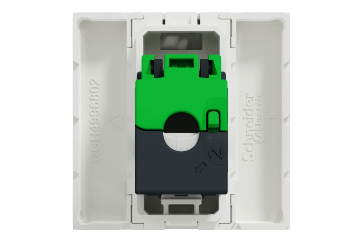 Розетка комп'ютерна RJ45, одинарна категорія 5, STP, 2 модулі білий (NU341318)