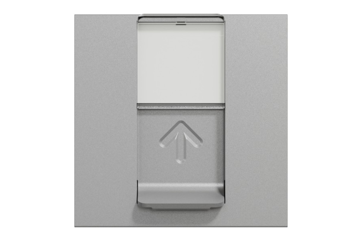 Розетка комп'ютерна RJ45, одинарна категорія 5, UTP, 2 модулі, алюміній (NU341130)