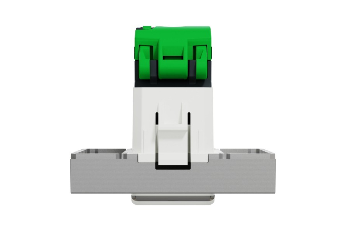 Розетка комп'ютерна RJ45, одинарна категорія 5, UTP, 2 модулі, алюміній (NU341130)