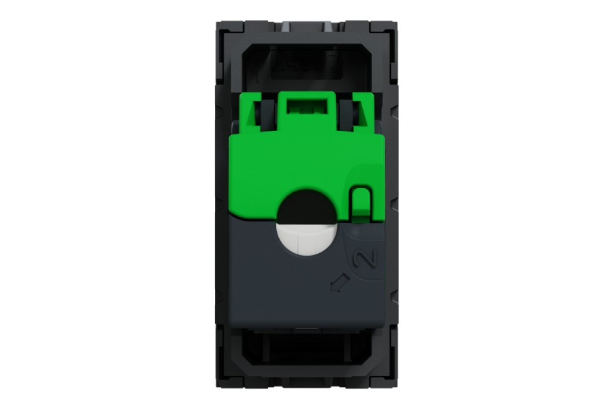 Розетка комп'ютерна RJ45, одинарна категорія 6 STP, 1 модуль антрацит (NU341654)