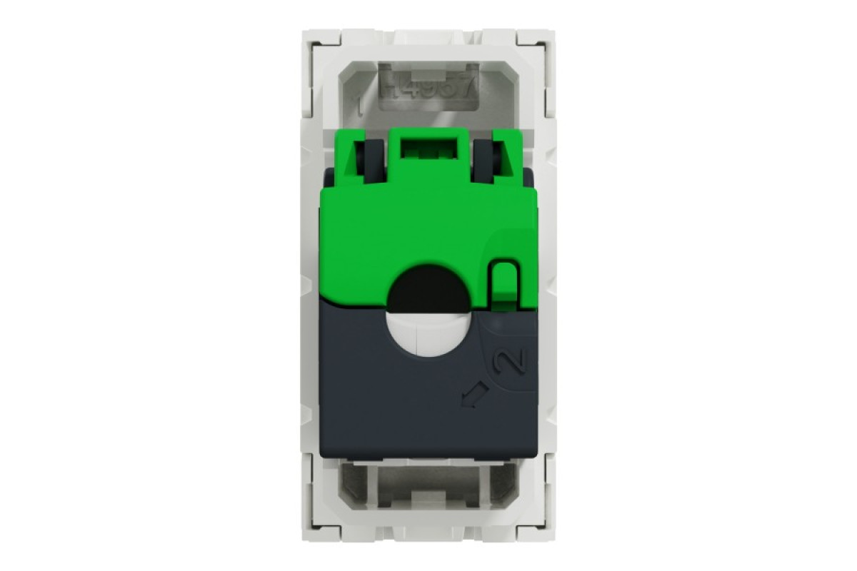 Розетка комп'ютерна RJ45, одинарна категорія 6 STP, 1 модуль білий (NU341618)