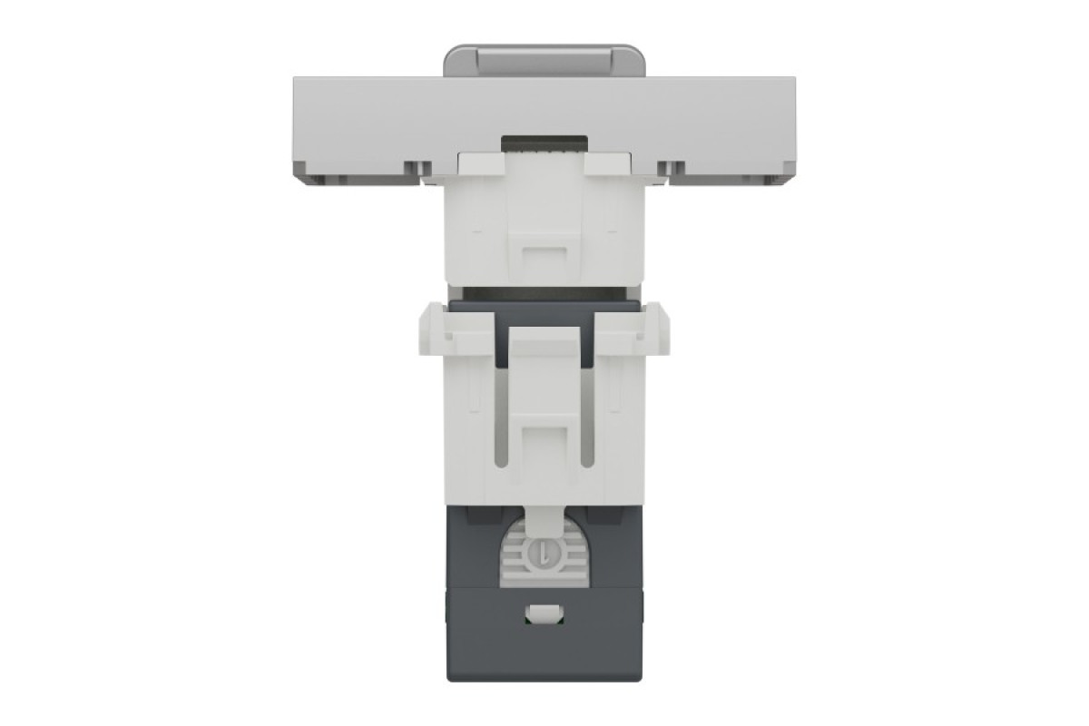 Розетка комп'ютерна RJ45, одинарна категорія 6 STP, 2 модулі алюміній (NU341730)