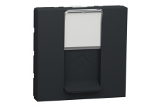 Розетка комп'ютерна RJ45, одинарна категорія 6 STP, 2 модулі антрацит (NU341754)