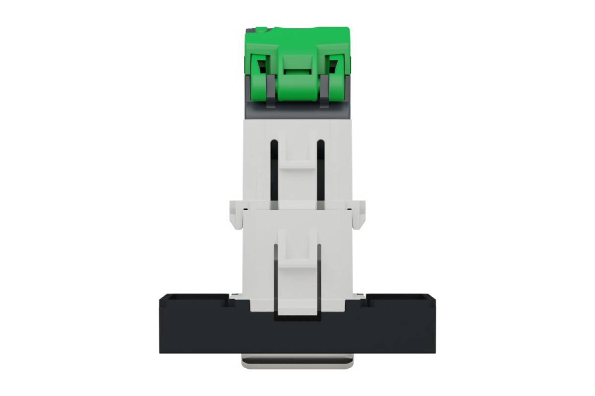 Розетка комп'ютерна RJ45, одинарна категорія 6 STP, 2 модулі антрацит (NU341754)