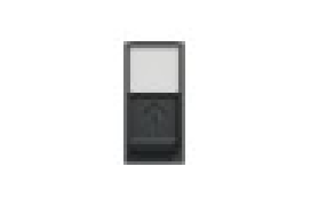 Розетка комп'ютерна RJ45, одинарна категорія 6 UTP, 1 модуль антрацит (NU341454)