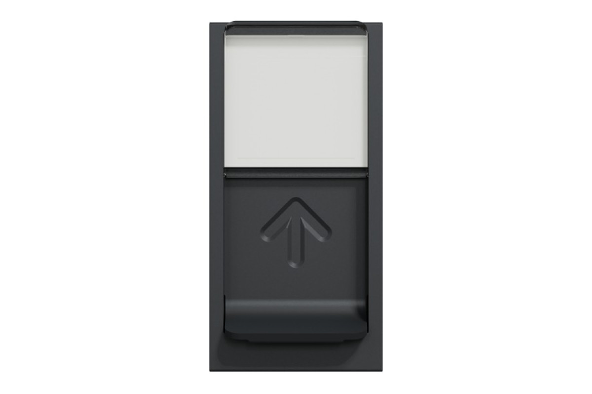 Розетка комп'ютерна RJ45, одинарна категорія 6 UTP, 1 модуль антрацит (NU341454)