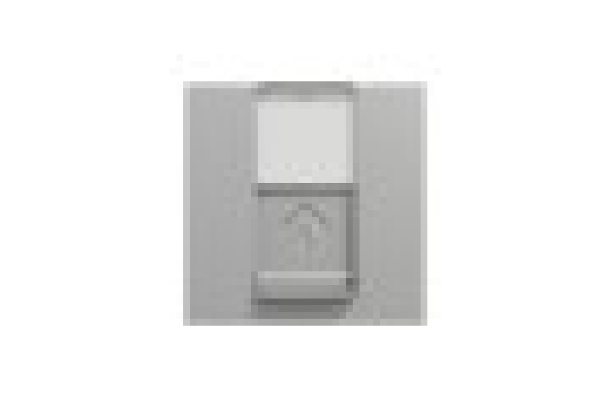 Розетка комп'ютерна RJ45, одинарна категорія 6 UTP, 2 модулі алюміній (NU341530)