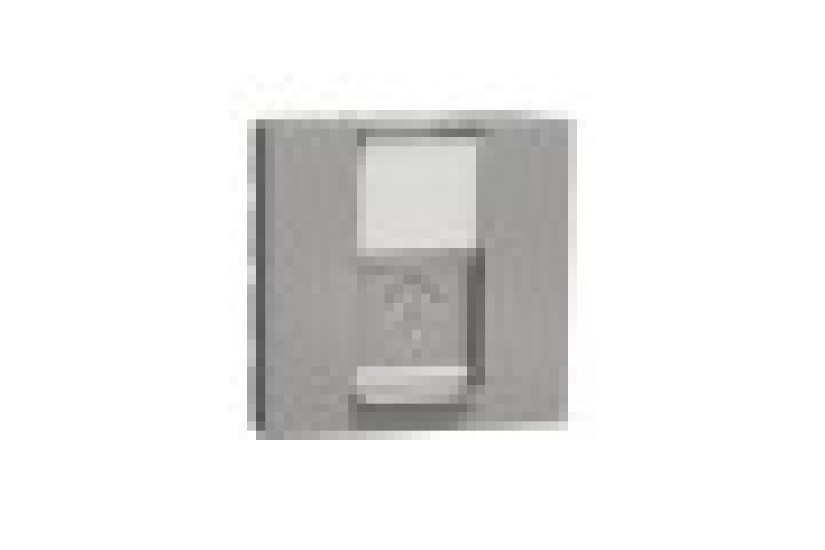 Розетка комп'ютерна RJ45, одинарна категорія 6 UTP, 2 модулі алюміній (NU341530)