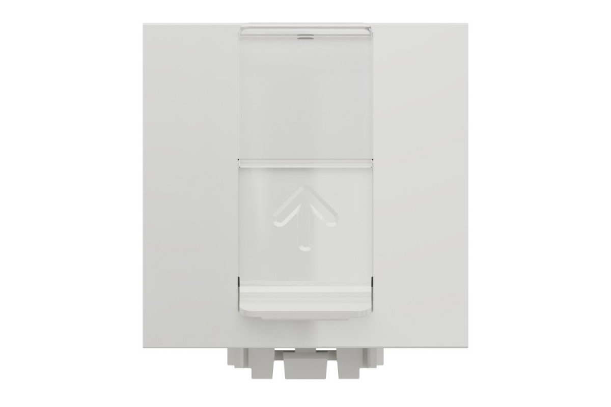 Розетка комп'ютерна RJ45, одинарна категорія 6 UTP, 2 модулі білий (NU341518)