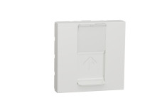 Розетка комп'ютерна RJ45, одинарна категорія 6 UTP, 2 модулі білий (NU341518)