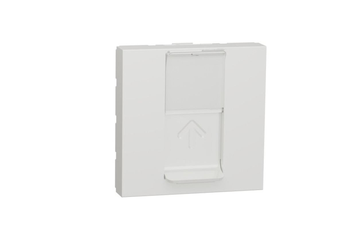 Розетка комп'ютерна RJ45, одинарна категорія 6 UTP, 2 модулі білий (NU341518)