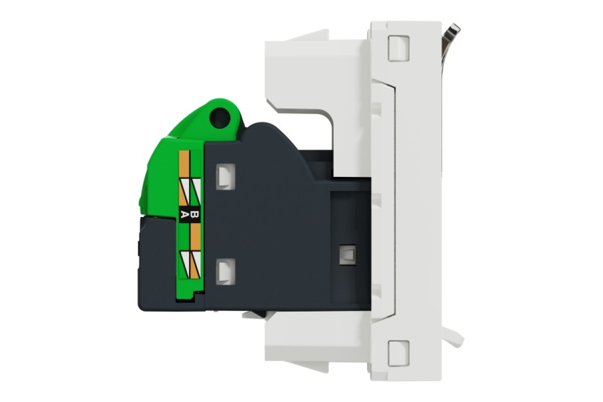 Розетка комп'ютерна RJ45, одинарна категорія 6, UTP, 1 модуль білий (NU341418)