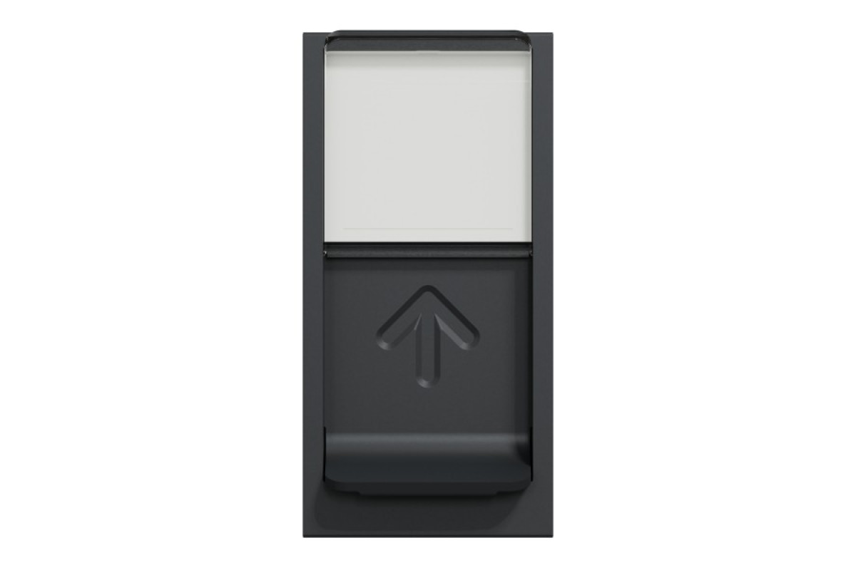 Розетка комп'ютерна RJ45, одинарна, категорія 5 UTP, 1 модуль, антрацит (NU341054)