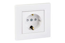 Розетка одинарна із бічним заземленням Asfora - жалюзі 16А в упаковці 5 шт. (EPH2920221)
