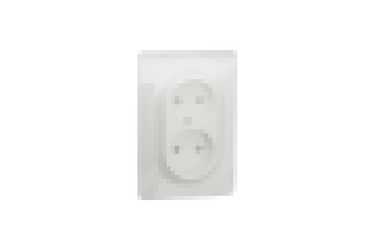 Розетка подв. без зк з шт. гвинт. заж., білий (NU206318)