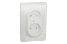 Розетка подв. без зк з шт. гвинт. заж., білий (NU206318)