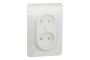 Розетка подв. без зк з шт. гвинт. заж., білий (NU206318)