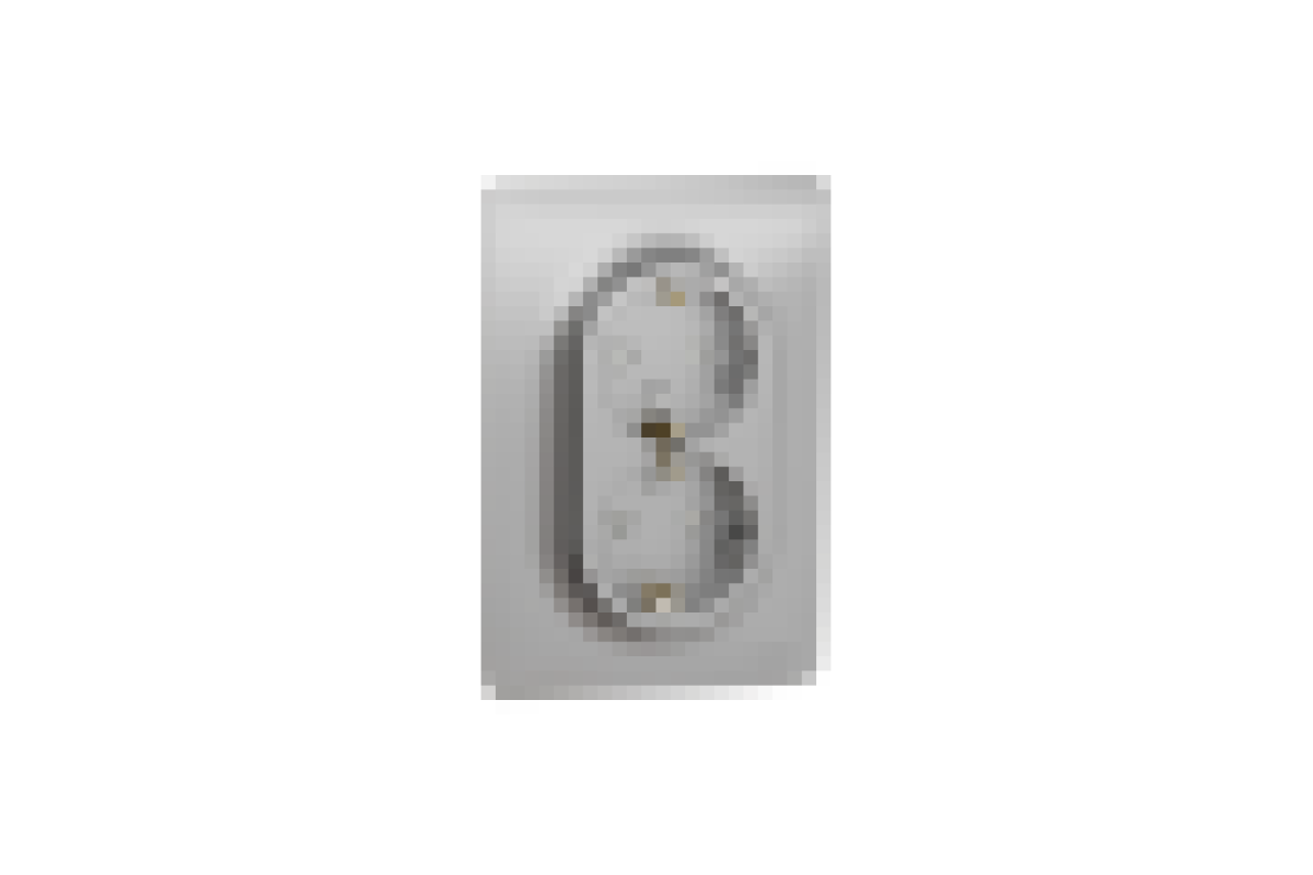 Розетка подвійна з з/к, зі шторками, гвинтовими зажимами, алюміній (NU206730)