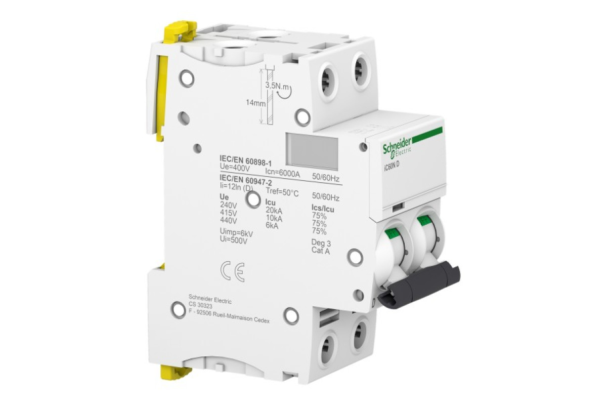 Автоматичний вимикач iC60N 2P 40A D (A9F75240)