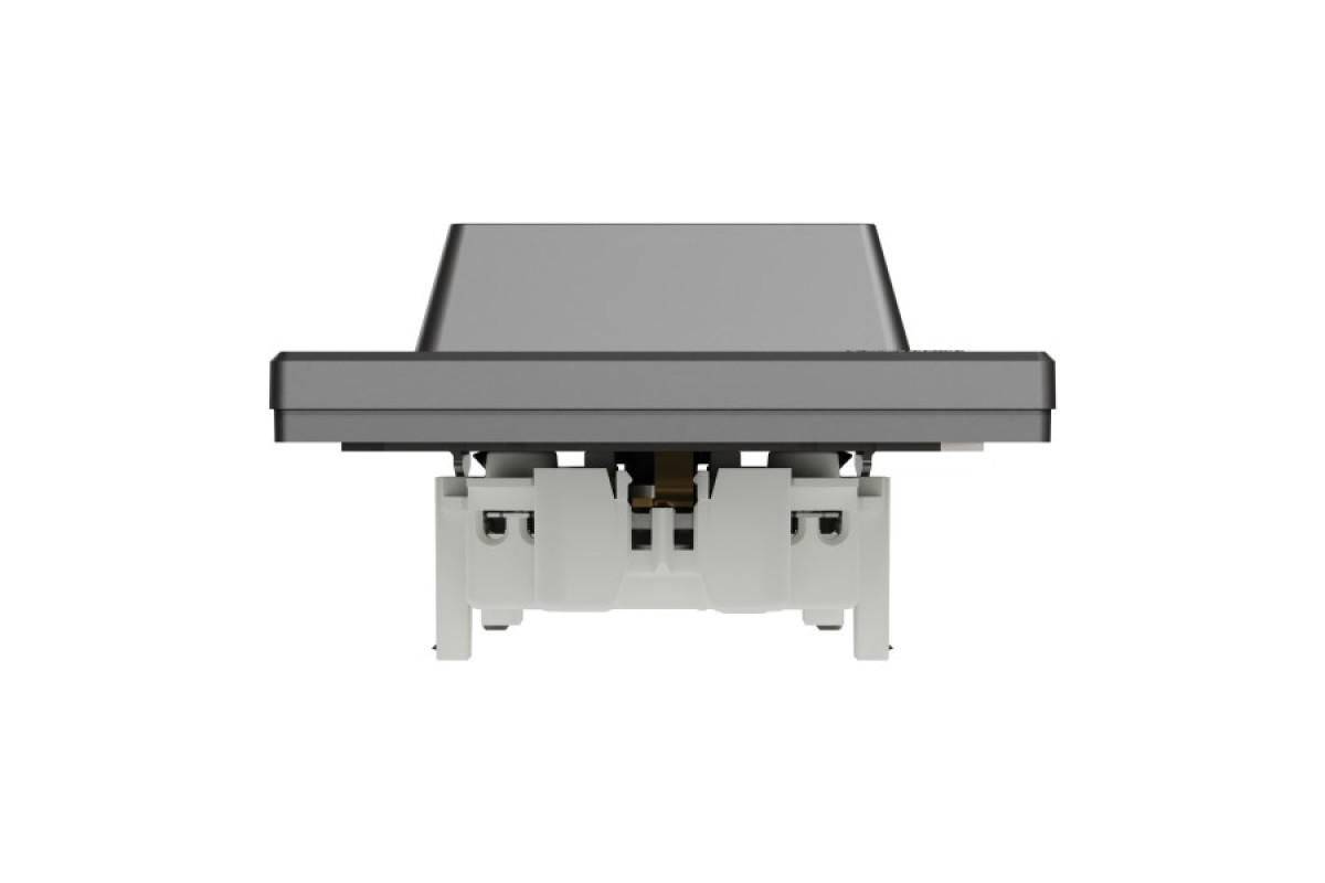 Розетка подвійна з заземленням Антрацит Asfora (EPH9900171)